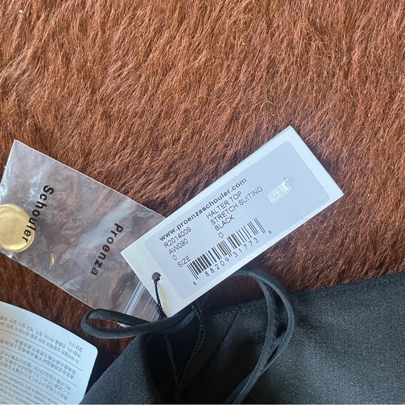 PROENZA SCHOULER WOOL BLEND BACKLESS HALTER NECK TOP W BUCKLE DETAIL 2 - Picture 10 of 10